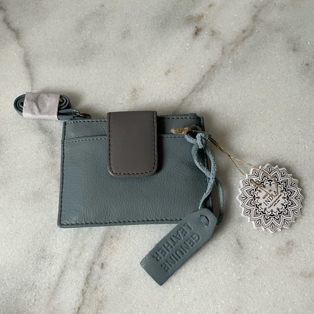 Mini Snap Wallet/Card Holder Genuine Leather India NEW